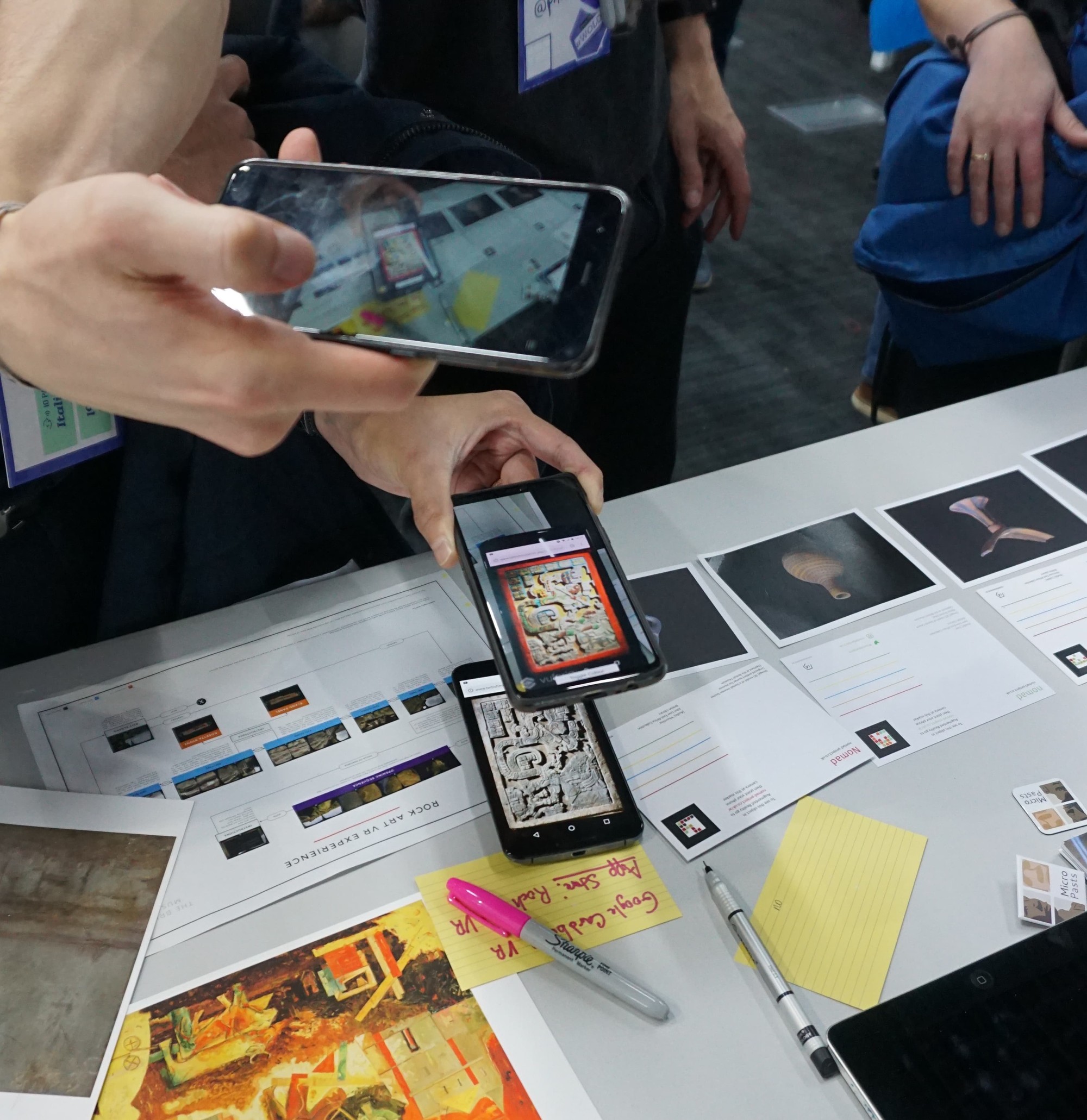 Roy's recolouring app in use at Mozfest 2018