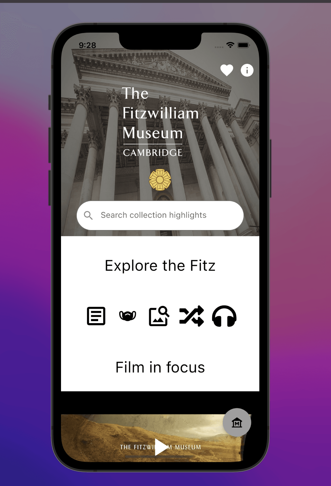 Flutter home screen for a Fitz experiment