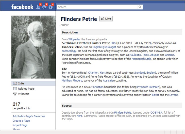 Flinders Petrie on facebook
