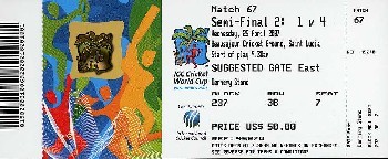 World cup ticket for St Lucia