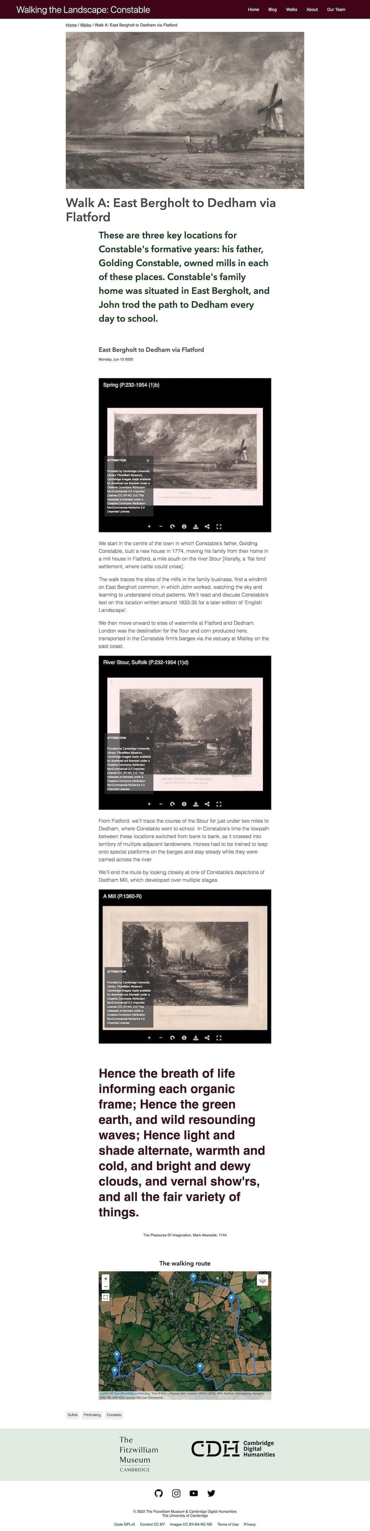 A screenshot of the website and a blog post