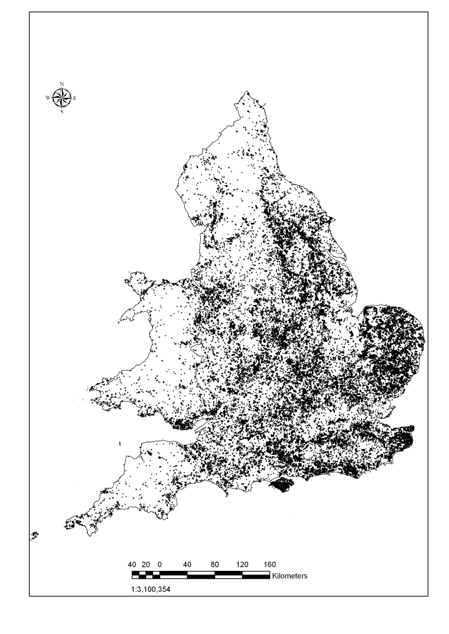 A map of the PAS database's coverage from 2003 to 2010